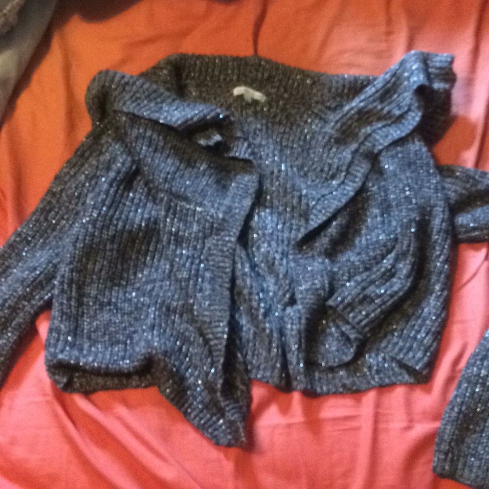 Sparkly dark gray cardigan